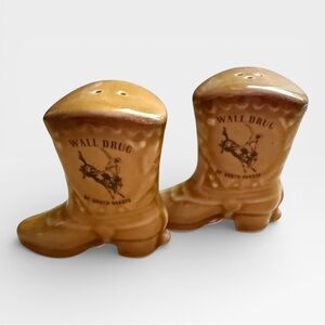 Vintage Wall Drug Cowboy Boot Salt and Pepper Shakers